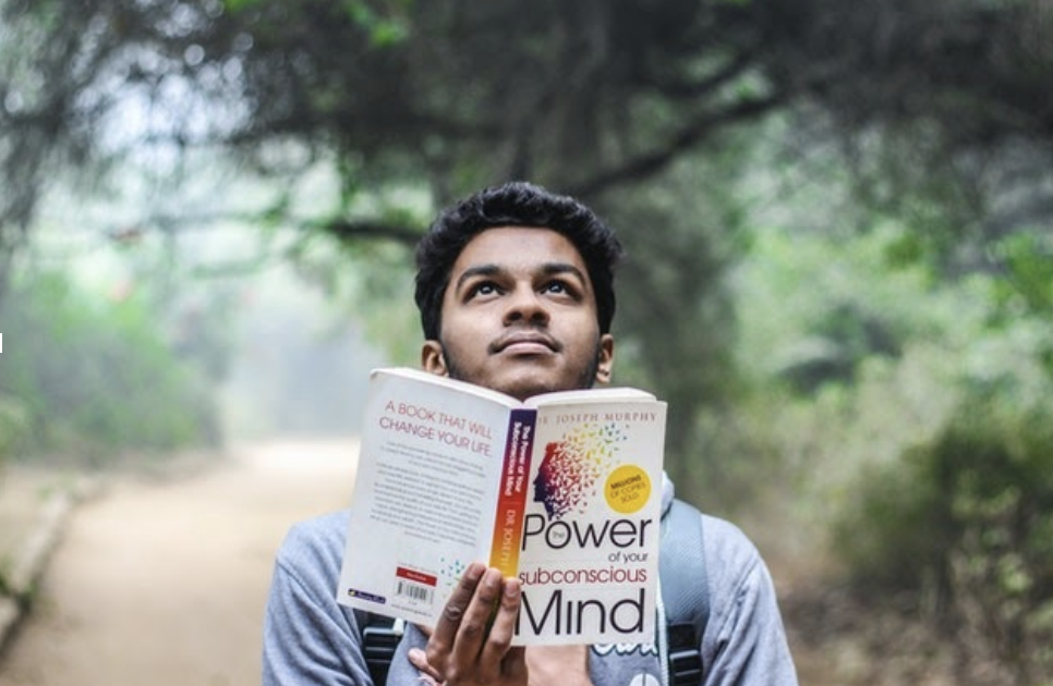 student using his intelligence and power of the mind